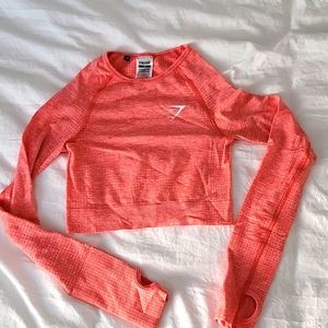 Pink Gymshark Crop Workout Top